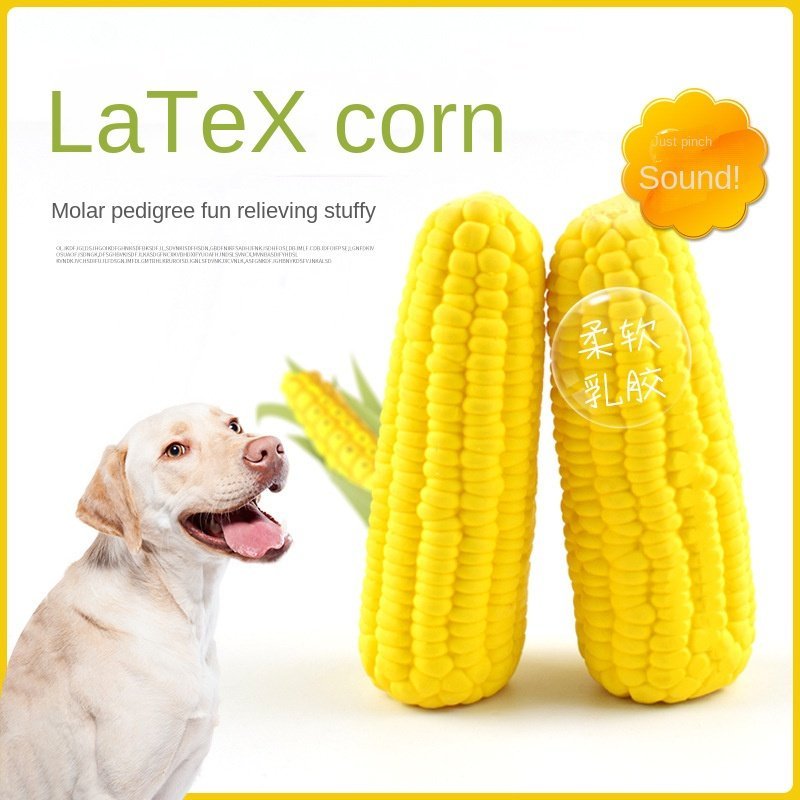 Squeaky Corn Dog Toy – Durable Teeth-Resistant Interactive Pet Toy