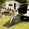 Heavy-Duty Folding Dog Ramp for Cars & SUVs – Extra-Wide Steel Pet Ramp with Non-Slip Mesh Surface (Up to 132 lbs.)
