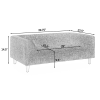 Modern Pet Sofa with Backrest & Armrests – Rectangular Dog Couch (Dark Grey)