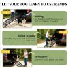 Heavy-Duty Folding Dog Ramp for Cars & SUVs – Extra-Wide Steel Pet Ramp with Non-Slip Mesh Surface (Up to 132 lbs.)