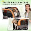 Foldable Dog Bike Trailer for Medium Dogs – Pet Bicycle Carrier with 16" Wheels, Safety Flag & Ventilated Mesh Cabin (Up to 44 lbs)