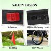 Foldable Dog Bike Trailer for Medium Dogs – Pet Bicycle Carrier with 16" Wheels, Safety Flag & Ventilated Mesh Cabin (Up to 44 lbs)