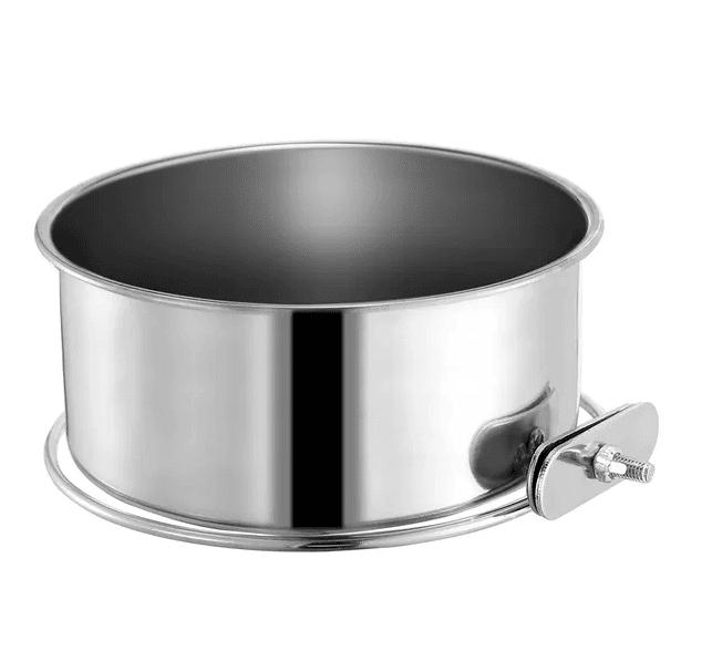 Tainless Steel Dog Bowl Pets Hanging Food Bowl Detachable Pet (Option: M)