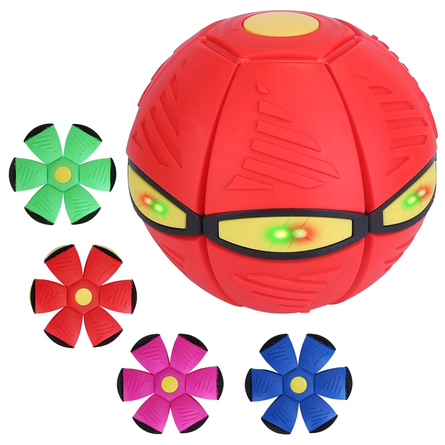 4 Pack Flying Saucer Ball Electric Colorful Flying Toy UFO Ball With LED Lights For Pet Children Outdoor Toy (Option: Multicolor)