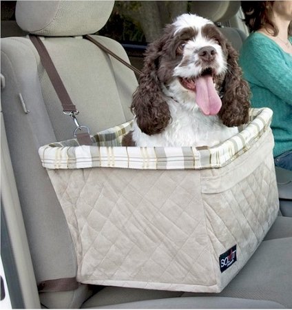 Elevated Dog Car Booster Seat for Small Pets – Secure Pet Travel Seat with Washable Liner & Safety Leash (Up to 18 lbs.) (Option: Extra Large)