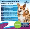 Cat And Dog Multivitamin Liquid With Glucosamine & Cranberry 15 In 1 Health Supplements For Urinary Tract Kidney Bladder Hip And Joint Skin And C
