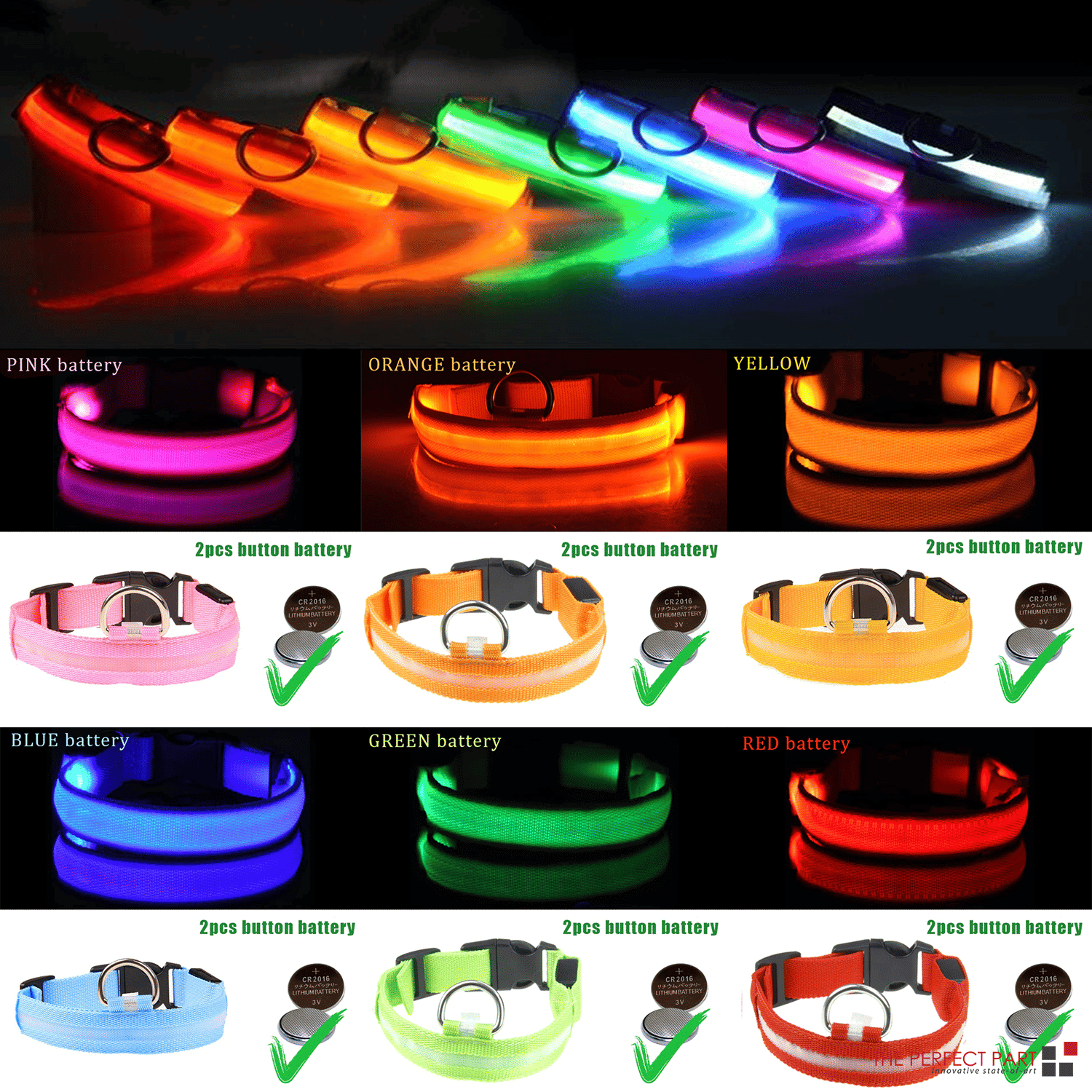 LED Adjustable Dog Collar – Light Up, Waterproof Safety Collar for Night Visibility (Color: Blue, size: XS)