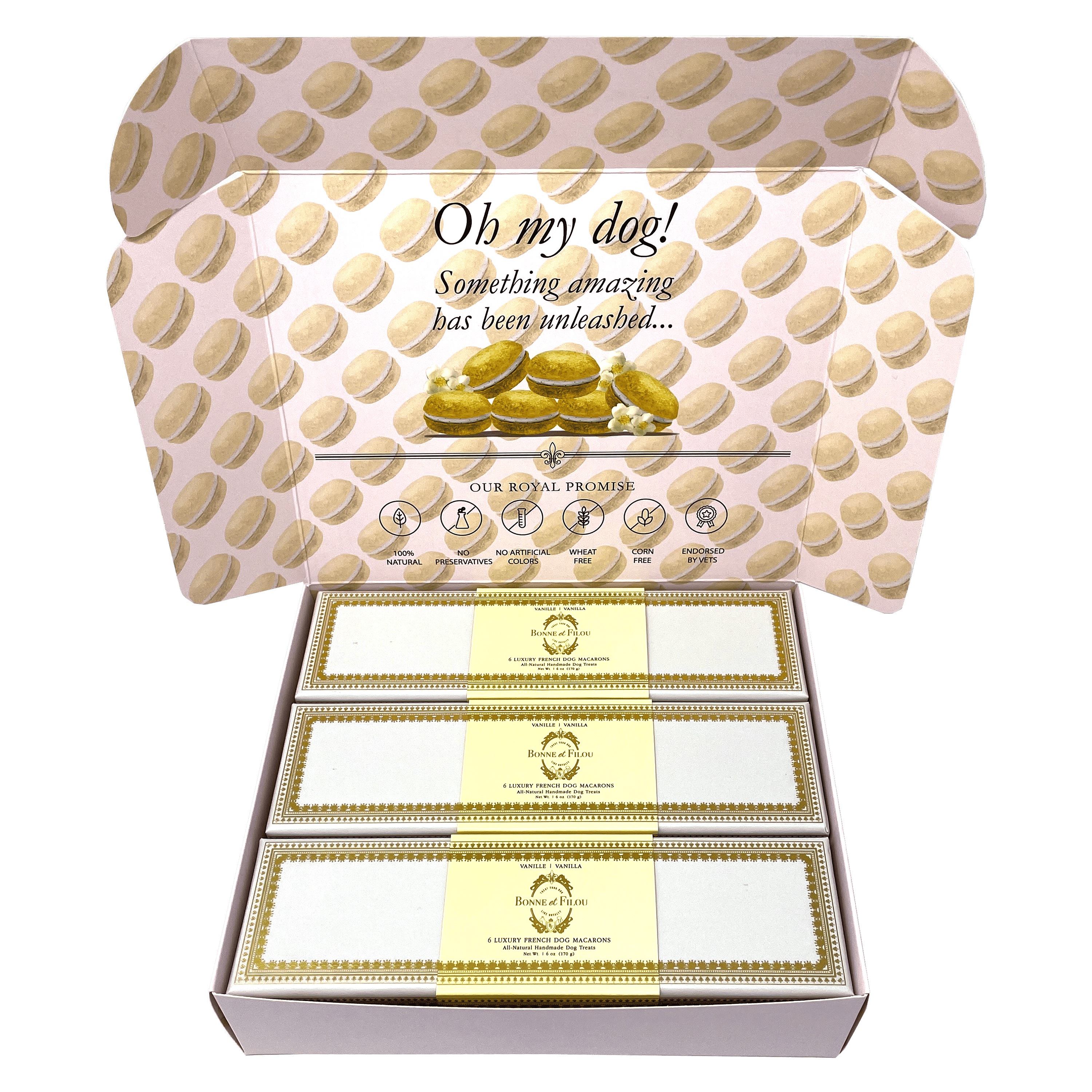 Dog Macaron Combo Gift Pack (Flavor: 3-Vanilla)