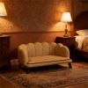 Luxury Velvet Dog Sofa Bed – Pearl Backrest Pet Couch