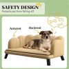 Luxury Velvet Dog Sofa Bed – Pearl Backrest Pet Couch